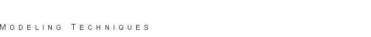 Text Box: Modeling Techniques